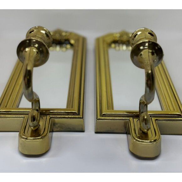 VTG 80s HOMCO 13" Gold-Tone Mirrored Wall Sconces Plastic Candle Holder Set of 2 - Picture 1 of 10